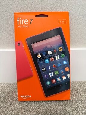 *NEW* Amazon Fire 7 Tablet with Alexa Red 8 GB